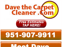 Tablet Screenshot of davethecarpetcleaner.com